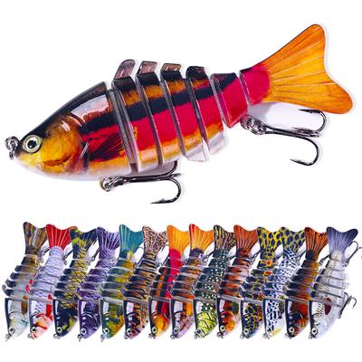 9.7cm 14.5g Sinkende Wobbler 7 Segmente Angelköder Multi-Segment Swimbait Hartköder Angelzubehör Für Barsch Isca Crankbait