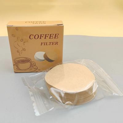 51/54/58mm Round Coffee Filter Paper Moka Pot Universal Powder Bowl Filter Secondary Coffee Filter 100 PCS Wood Pulp Disposable