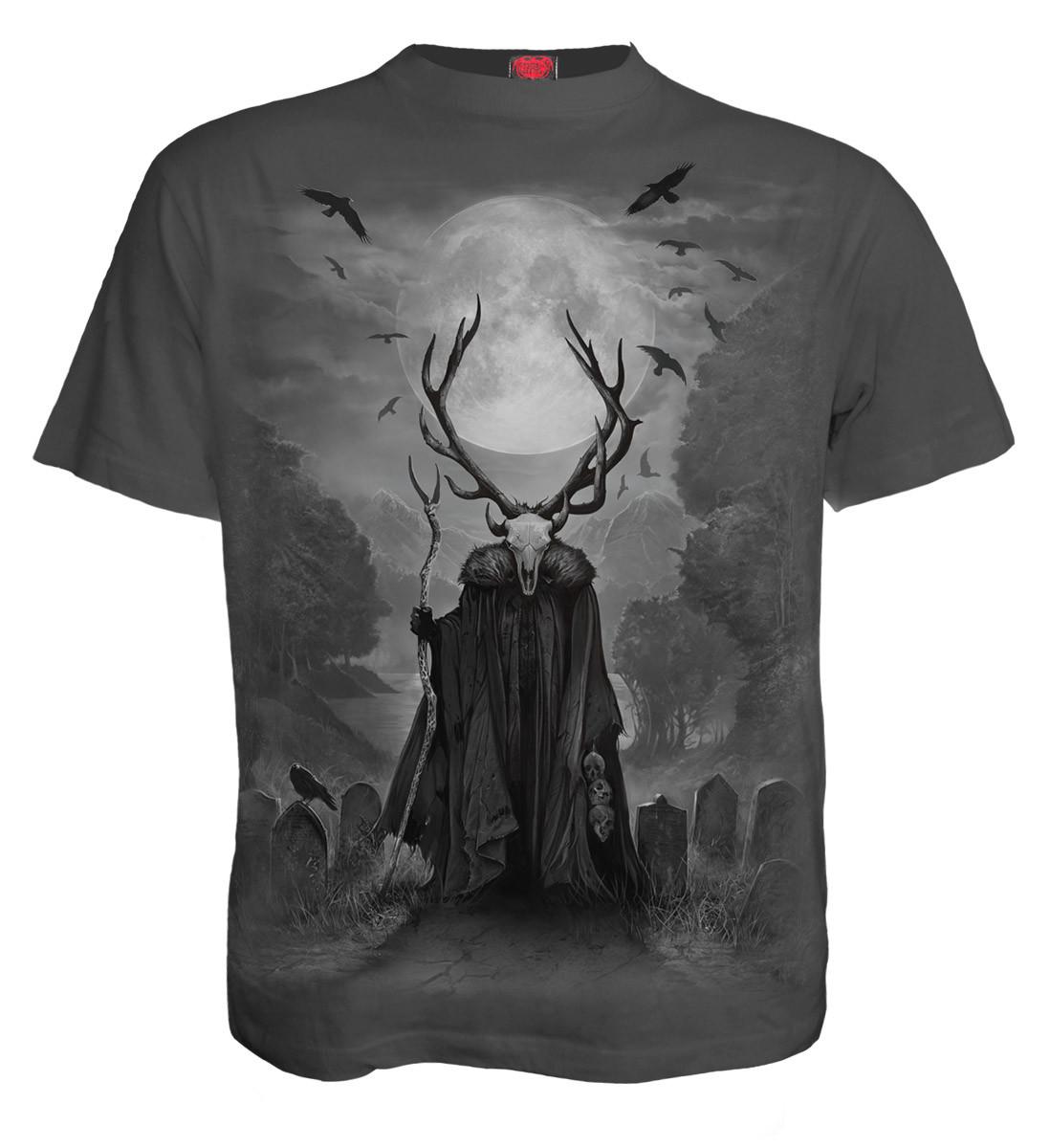Spiral Direct Horns Spirit T-shirt Biker Tattoo Gift Skull L