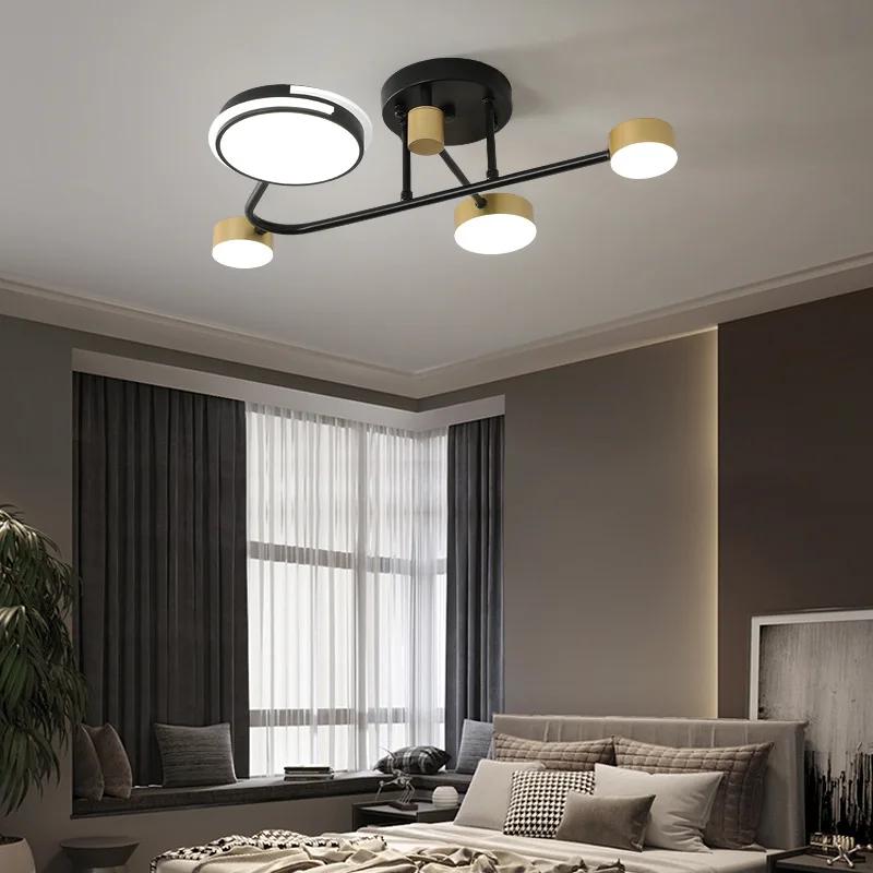 Modern LED Chandeliers For Living Room Kitchen Bedroom New Black Gold Frame Ceiling Hanging Lamp Dropshipping Indoor Lighting