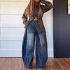 European and American New Retro Old Washed Reverse Waist Women's Jeans Wholesale