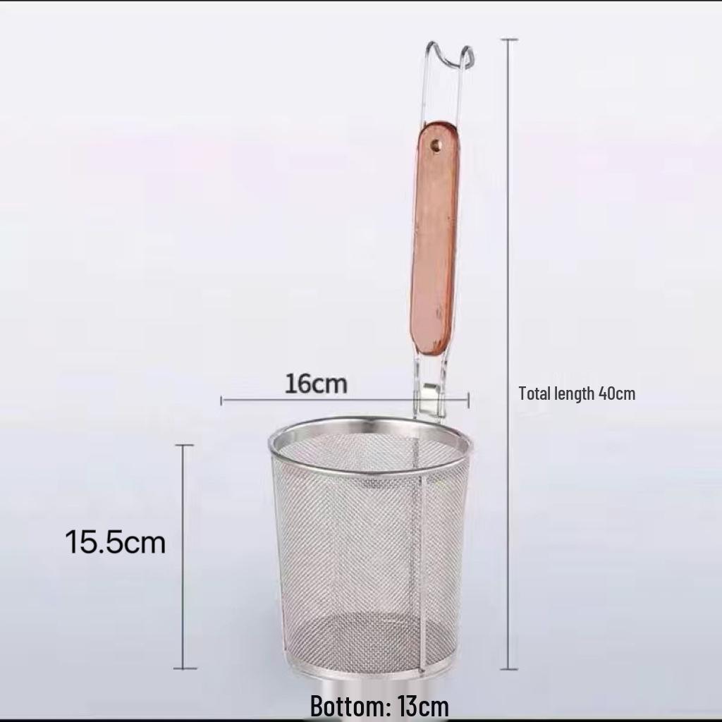 304 Stainless Steel Noodle Skimmer Ladle - Large Strainer for Mala Tang and Soup