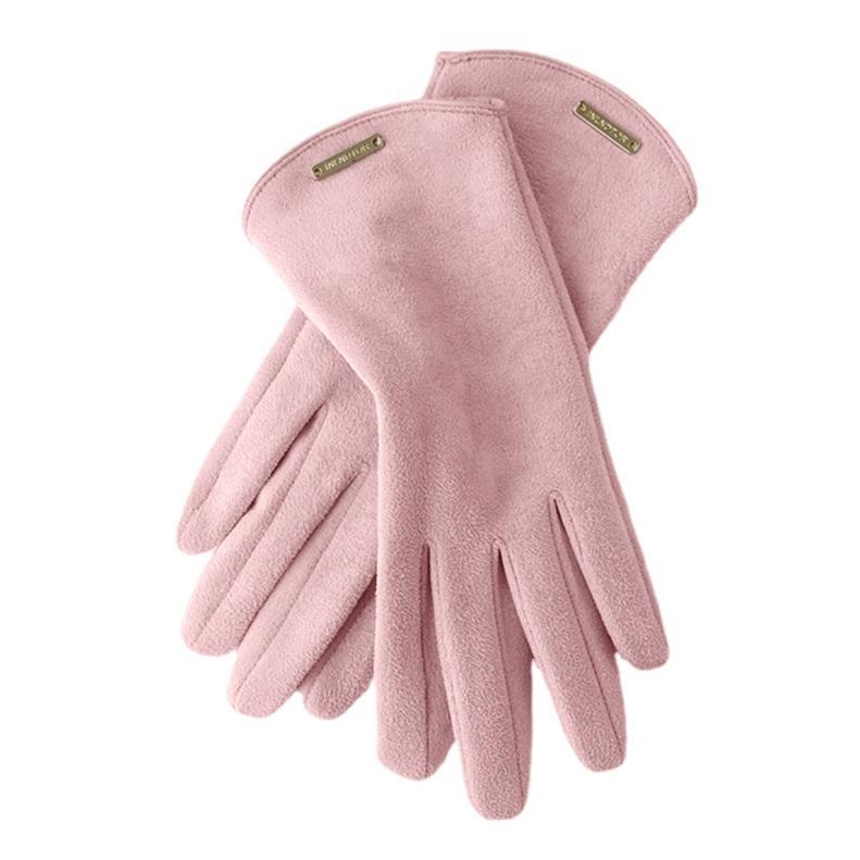 Women Warm Fingerless Flip Mittens Autumn and Winter Touch Screen Driving Gloves