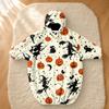 Kids Halloween Printed Flannel Romper Pajama Set for Fun Holiday Sleepwear