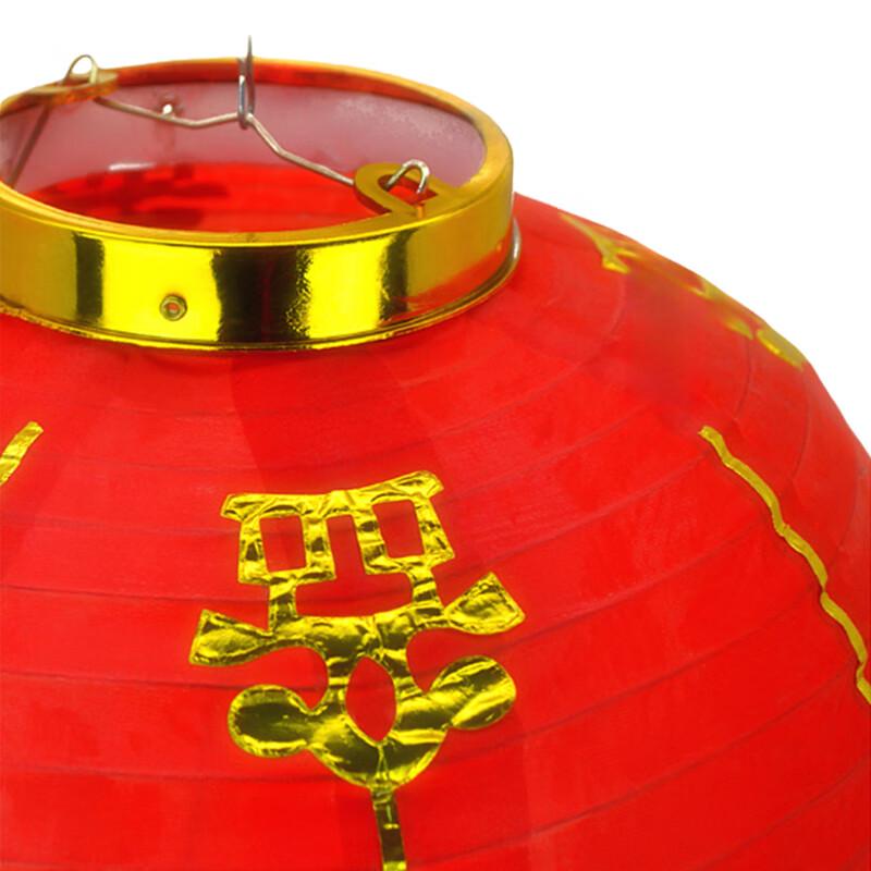 Pinxie Outdoor Waterproof Red Lantern String with LED Warm Light
