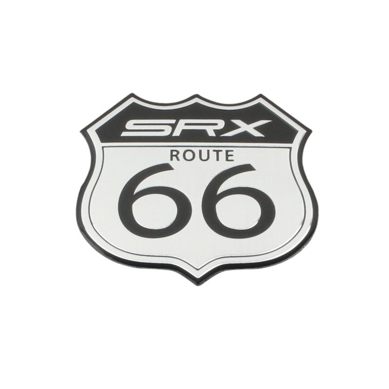

For Cadillac SRX Escalade CTS BLS ATS DTS XTS SLS XLR V Deville CT5 Alloy Car Rear Body Sticker Route 66 Logo Badge Accessories