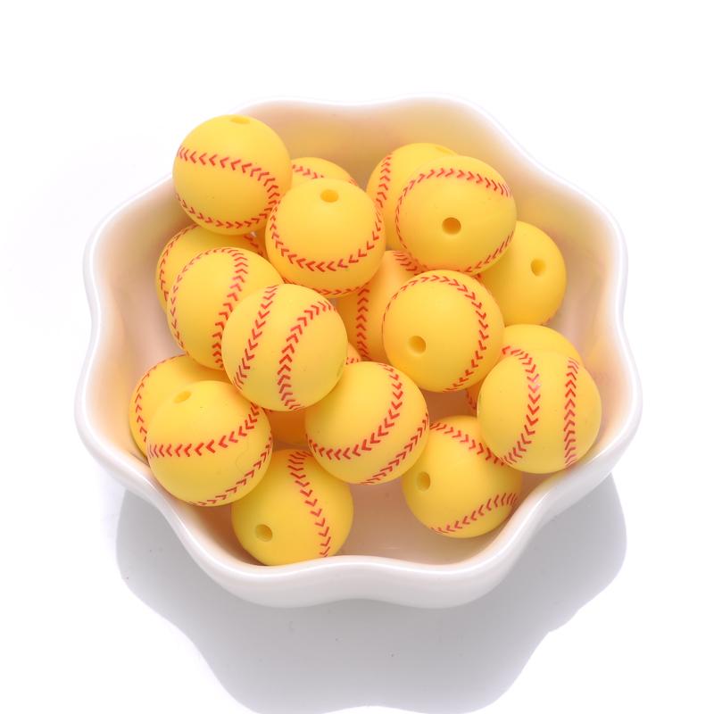 10Pcs 15mm Colorful Print Leopard Pattern Silicone Beads Ball Shape Teething Jewelry Beads For Teether Pacifier Chain Necklace