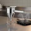 Stainless Steel Batter Dispenser with Stand Takoyaki Anti Piston Funnel for Chefs,