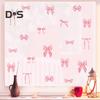 4 Sheets Bowtie Decals Blue/Pink Bow Knot Wall Stickers Peel And Stick Wall Decor Stickers for Nursery Bedroom Kids Room