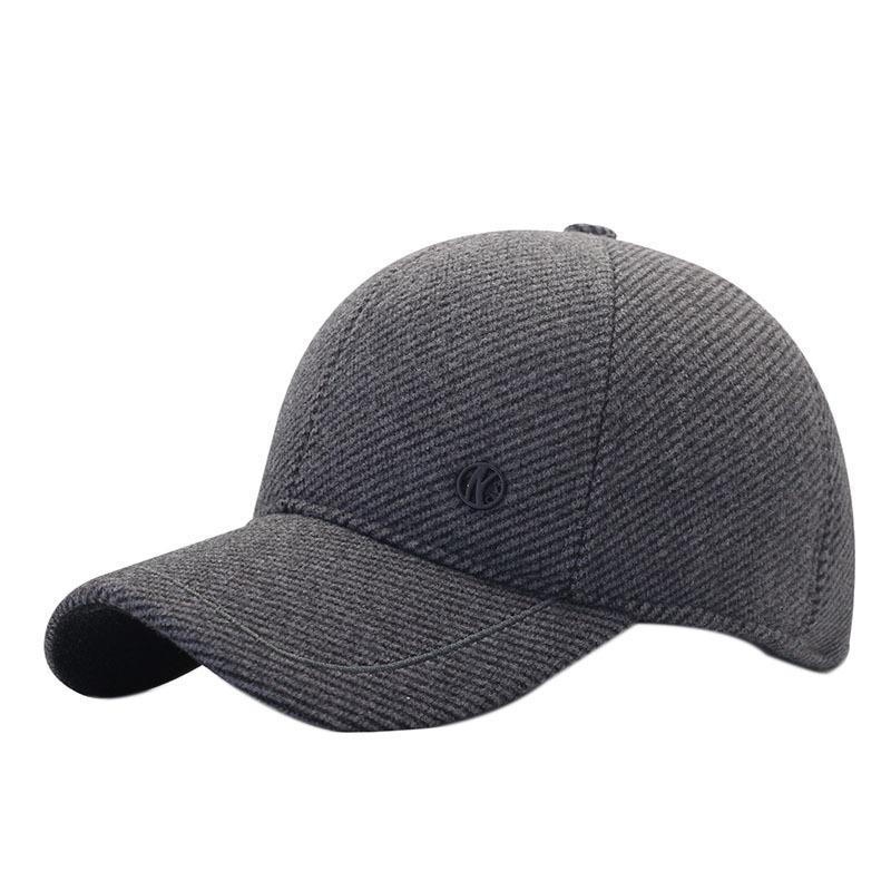 Winter Men's Cotton Hats In the Elderly Fashion Baseball Cap Ear Protection Warm Cap Big Head Circumference Dad Hat