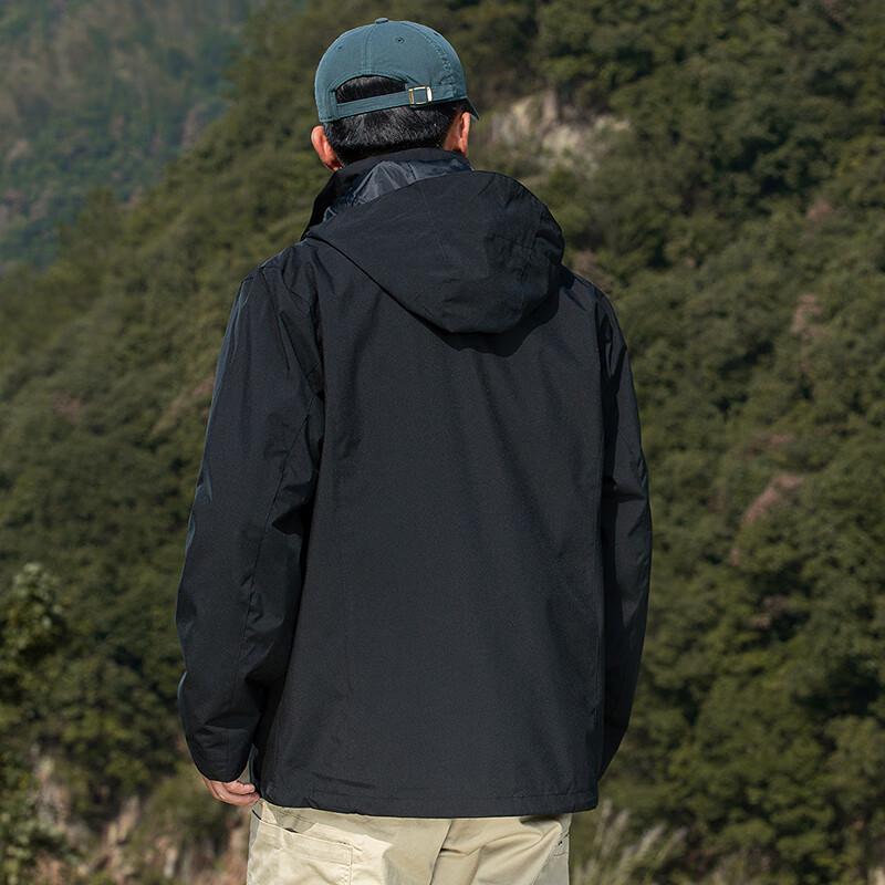 FAPAI Herren Abnehmbares Futter Lässige Kapuzenjacke