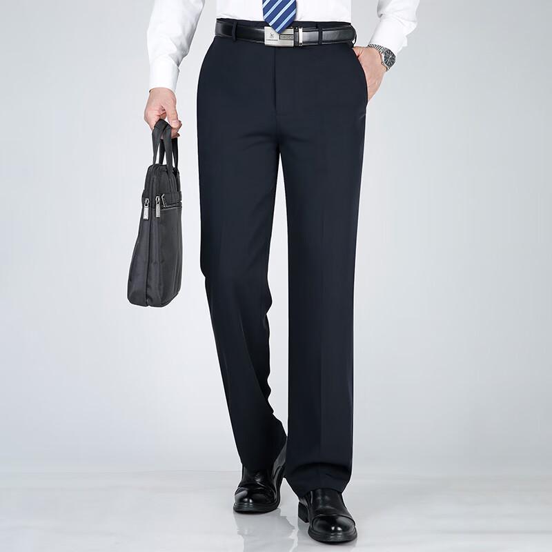 Fengxun Men s Business Casual Straight-Leg Pants 31