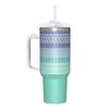40 oz Stainless Tumbler with Handle and Straw, Large Capacity Cup for Hot & Cold Drinks