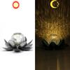 Solar Powered Lotus Light Automatic On/Off IP55 Waterproof Wireless Design Solar Garden Lamp Lawn Patio Outdoor Decoration
