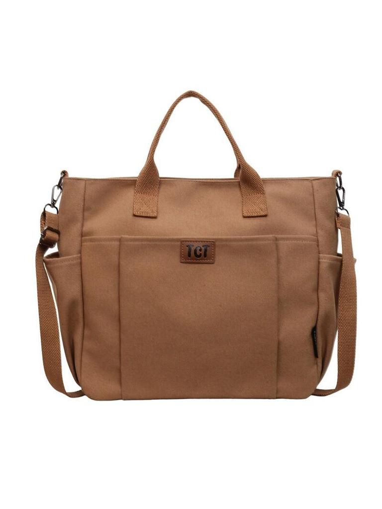 2026 Women's Large Capacity Canvas Tote: Versatile, Fashionable Handheld Shoulder Bag for Commuting