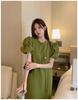 Bubble Sleeve Dress Women's Summer New Design Sense Niche Skinny Cover Meat Celebrity Temperament Long Skirt