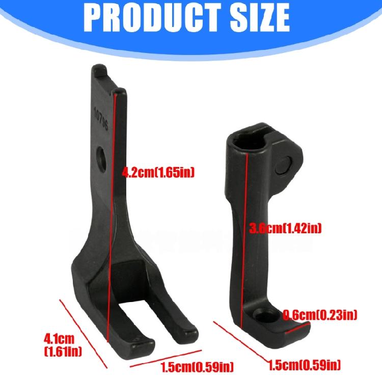 2PCS Industrial Presser Foot Sewing Machine Accessories for Curtains Bedding Clothing Stitching Hemming Project