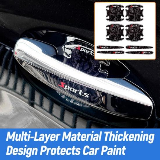 Защитная пленка от царапин на углубление дверной ручки автомобиля, кованая наклейка, декорация ручки в стиле