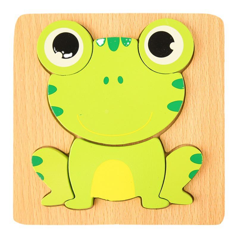 Wooden 3D Educational Puzzle for Toddlers - Interactive, Creative Hands-on Toy for Ages 1-3