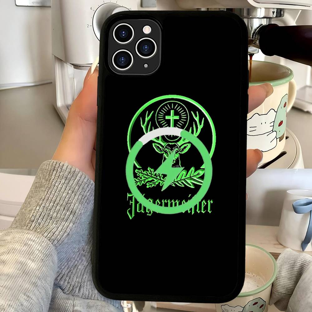 Hi J-Jagermeister Logo Magnetic Wireless Phone Case For IPhone 17 16 15 14 13 12 11 Pro Max Plus Mag Phone Cover