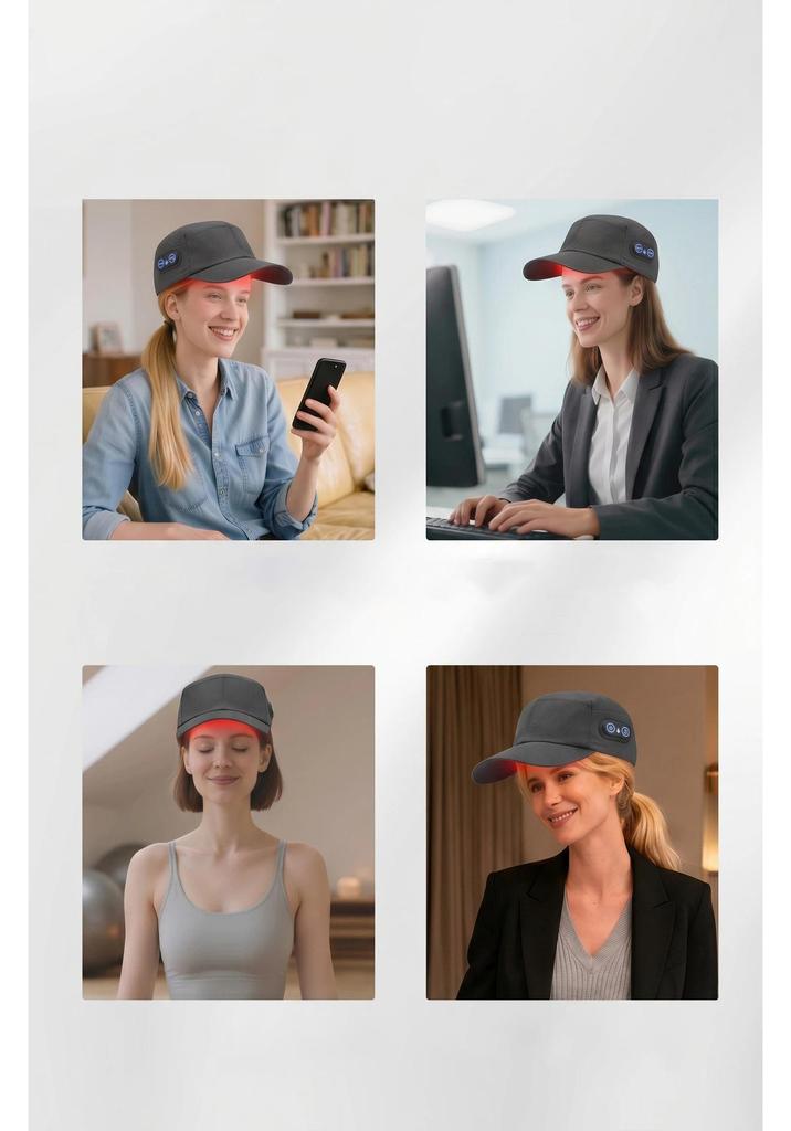 Adjustable Three-Speed LED Hair Care Cap for Home Beauty Treatment