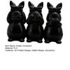 Easter Ornament, One-piece Molded Bunny Figure, 3D Printed Rabbit Design Decorative Figurine for Living Room Bedroom Holiday Decor