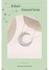 Korean Style Moissanite Moon Clavicle Necklace - Light Luxury, Trendy, Versatile Fashion Accessory
