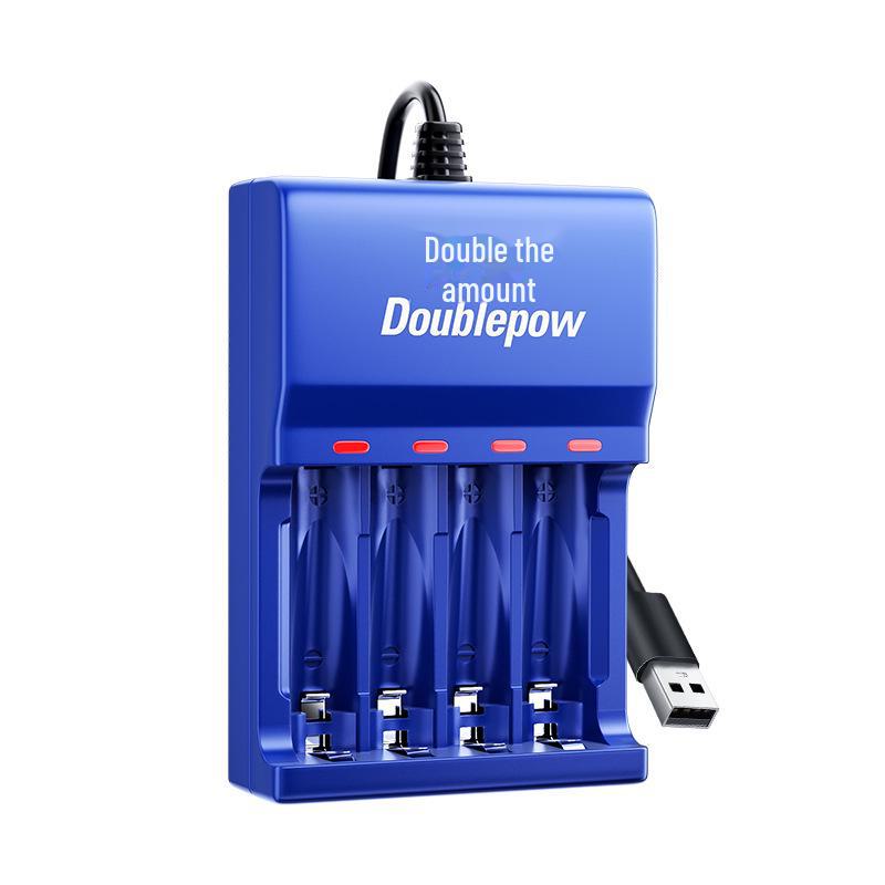 2-Slot USB Charger for 461.2V Rechargeable Lithium Battery, 5V Input