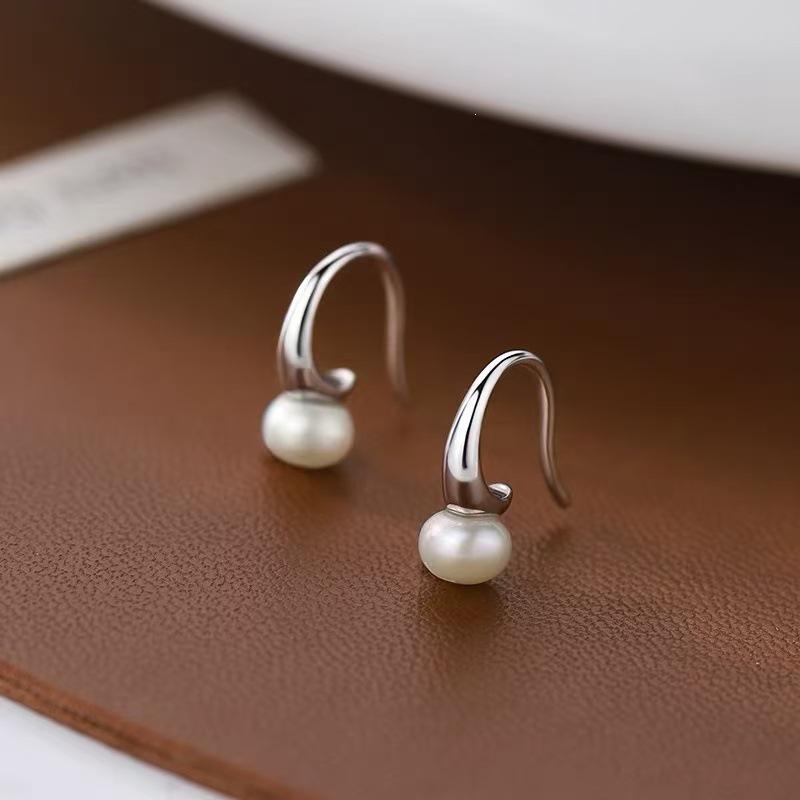 925 Sterling Silver Pearl Stud Earrings - 2025 New Style High-End Jewelry for Women