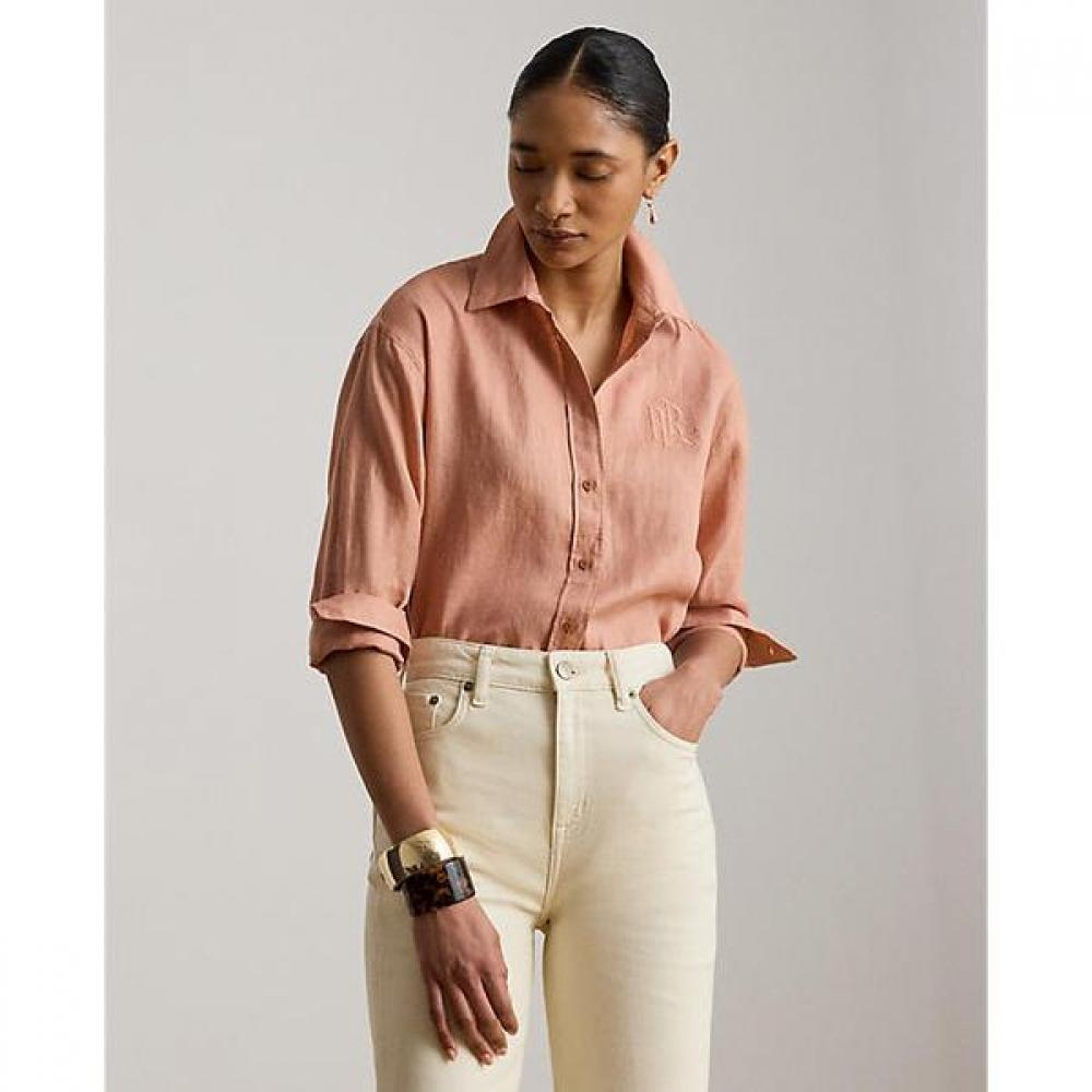 Lauren Ralph Lauren Relaxed Fit Linen Shirt Wmlrshts6820572650 XS