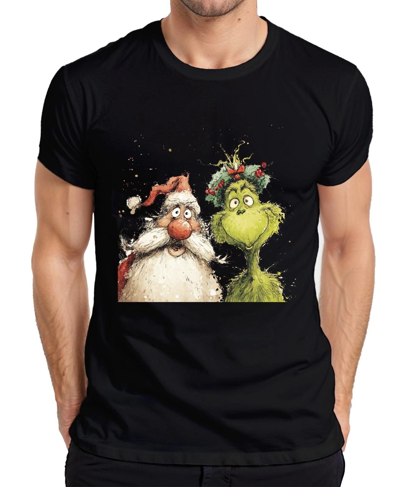 Grinch Weihnachtsmann lustig Weihnachten Geschenk grün Kranz Herren T-Shirt XXXXL