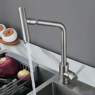 360° Rotating Kitchen Stainless Steel Three-way Microphone Universal Faucet Kitchen Hot and Cold Faucet Home Decoration