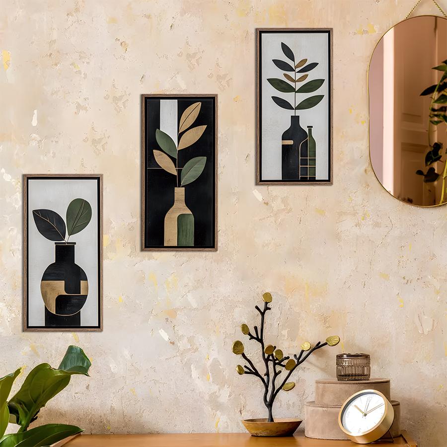 Imitation Wall Painting Realistic Vase Self-adhesive Wall Stickers Home Decoration for Living Room Bedroom Wall Art Decals