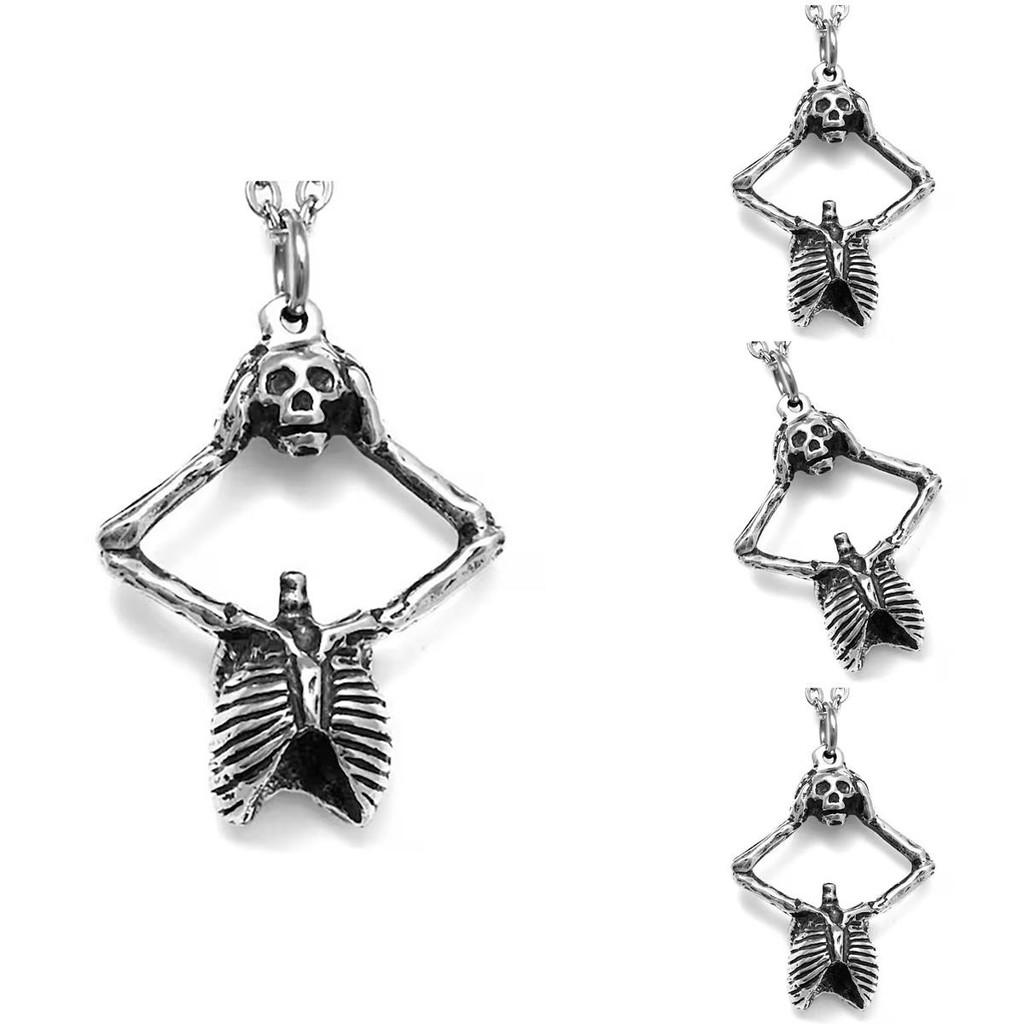 Pendant Skull Halloween Alloy Geometric Necklace Link Chain Unisex Decoration