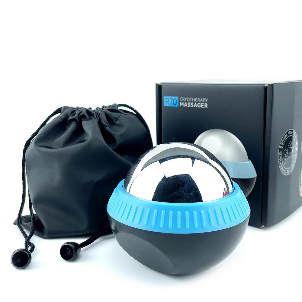 Stainless Steel Hot & Cold Massage Roller Ball for Sports Therapy and Physiotherapy.