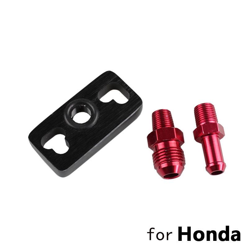MUGE-1Pcs Car Aluminum Alloy Turbo Fuel Rail Delivery Regulator Adapter with Fittings for Honda /Mitsubishi /Toyota RS-FRG012