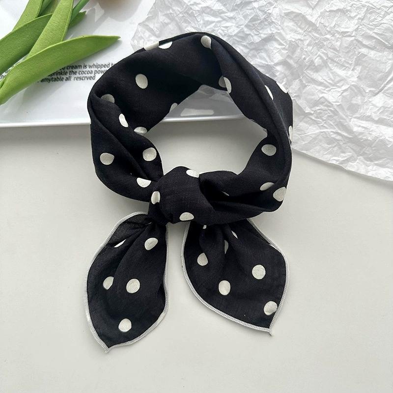 56cm Soft Retro Soft Cotton Square Scarf for Women Neckerchief Cotton Headscarf Floral Printed Small Scarf Hijabs