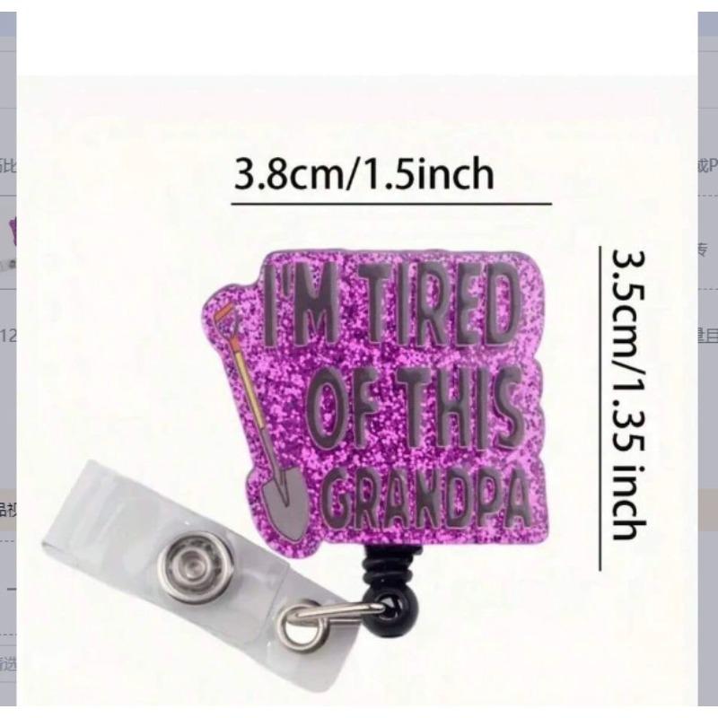 1 Stück Acryl Flacher Ausweishalter mit Einziehbarem Clip für Krankenschwester Arzt ID-Kartenhalter Medizinischer Arbeitsausweis Clip Büro Krankenhausbedarf