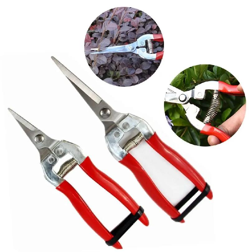 3PCGardening Hand Pruner Garden Scissors Pruning Shears Micro-Tip Pruning Snips Leaf Trimmer Straight Florist Scissor For Plants
