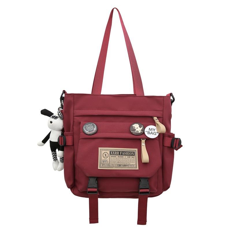 

Женская сумка через плечо большой емкости Мужская сумка через плечо Сумка для студентов Классы Книга Сумка красный