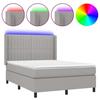 VidaXL Sommier à Lattes de Lit avec Matelas et LED, Lit Rembourré, Lit Double, Lit Adulte de Chambre à Coucher Intérieur, 3138477