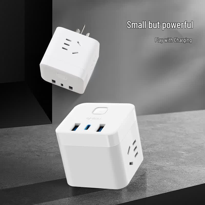 Gongniu Fast Charge Magic Cube Power Strip with USB-C and Wireless Charging