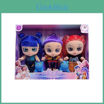 Kpop Demon Hunters Rumi Mira Zoey Mini Doll Plastic Toy With Weapons For Collectors