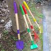 Set de Herramientas de Jardín Desmontables de 4 Piezas: Pala, Azada, Rastrillo para Deshierbar, Herramienta de Excavación para Tierra y Arena