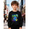 European Sizes Kids' Round-neck Pullover, Long-sleeved Top , with Letter Print, Suitable for Daily Casual Wear and Outdoor Activities