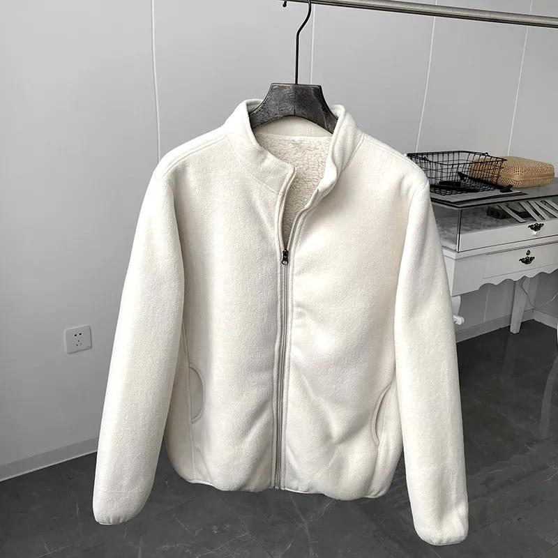 Youth Winter Solid Color Outdoor Windproof Jacket with Stand-up Collar, Soft, Casual, and Warm