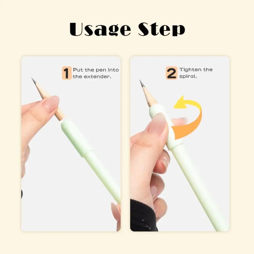 High Quality Plastic Pencil Extender Universal Adjustable Pencil Extension Holder Lightweight Pencil Lengthper For School Office