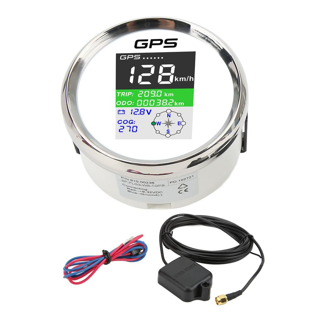 85mm GPS Tacho Km h Knoten MPH DC9‑32V TFT-Bildschirm IP67 Wasserdicht Geschwindigkeitsmesser Universal für Autos Motorräder