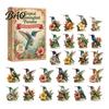 Feiertags-Countdown-Kalender 2026 Kolibri Adventskalender, 24-teiliges Acryl-Schmuckset mit Vogel-Figur, Countdown für Kinder-Weihnachtsgeschenke, Baumbehang
