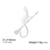Teamer 3pcs/lot Pet Cat Pendant Gold Color Stainless Steel Kitten Animal Charms for Necklaces Earrings Jewelry Making Wholesale